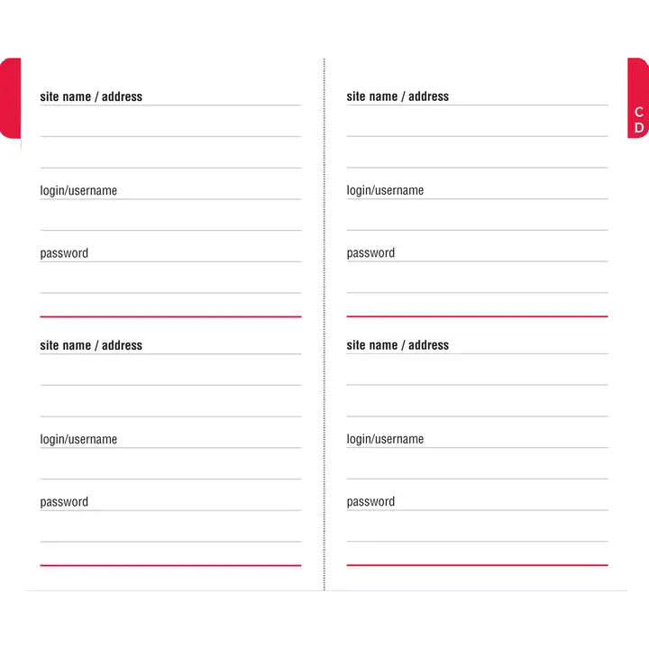Peter Pauper Press - Pocket Internet Address & Password Logbook