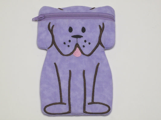 Embroidered Dog Fabric Case