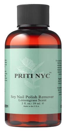 Priti NYC - 2oz. Soy Nail Polish Remover w/ Organic Lemongrass Scent