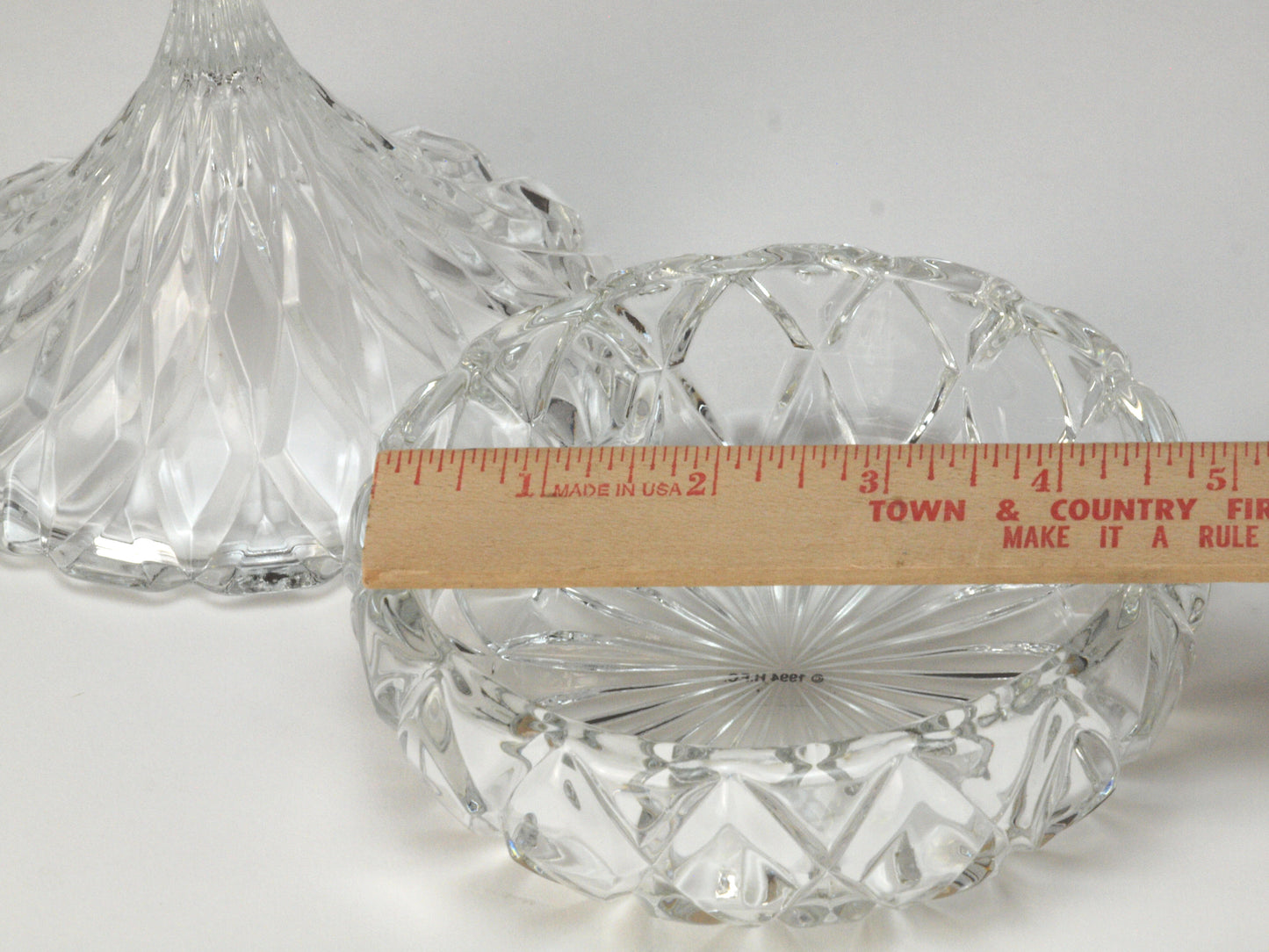 Crystal Covered Candy Dish - Vintage