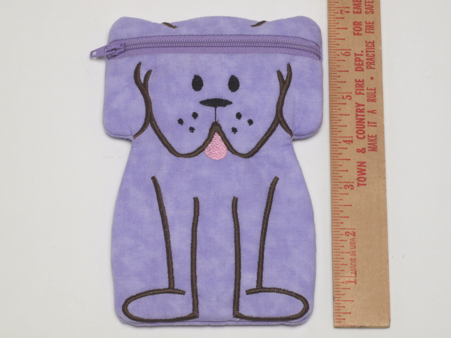 Embroidered Dog Fabric Case