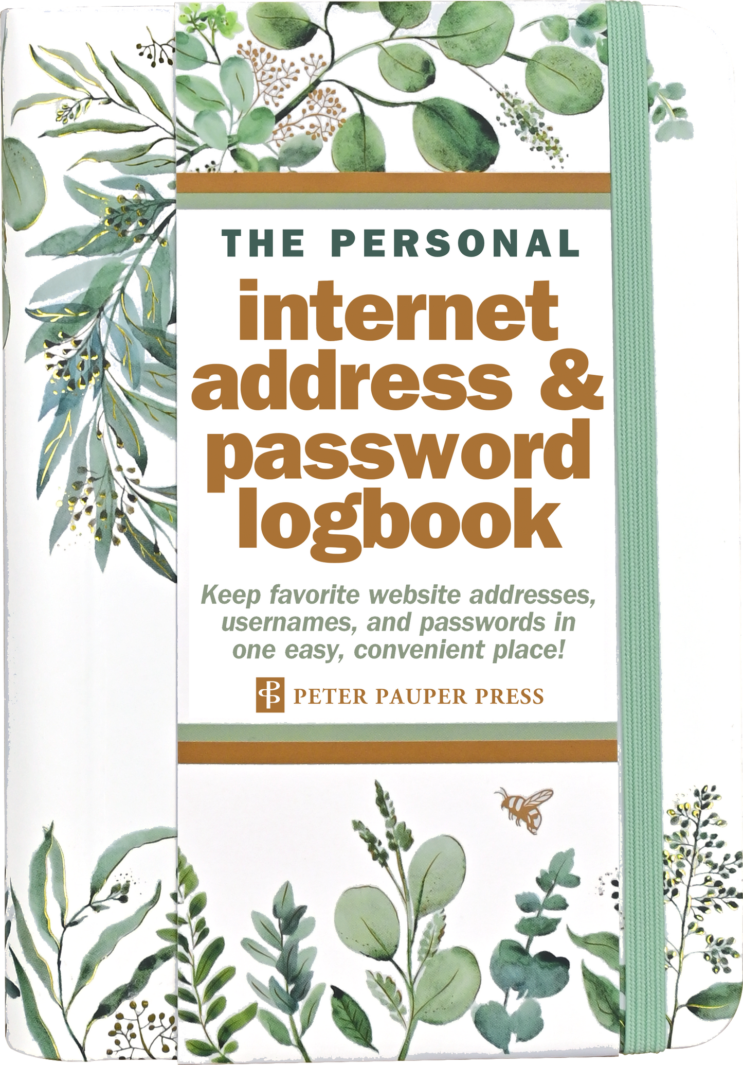 Peter Pauper Press - Eucalyptus Internet Address & Password Logbook