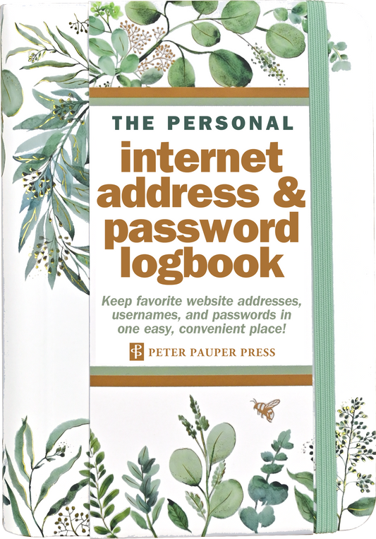 Peter Pauper Press - Eucalyptus Internet Address & Password Logbook