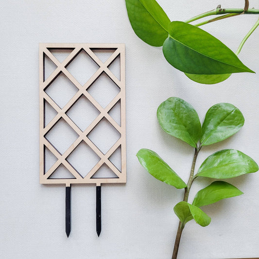 Leaf & Node - Lattice Indoor Wooden Plant Trellis - Mini