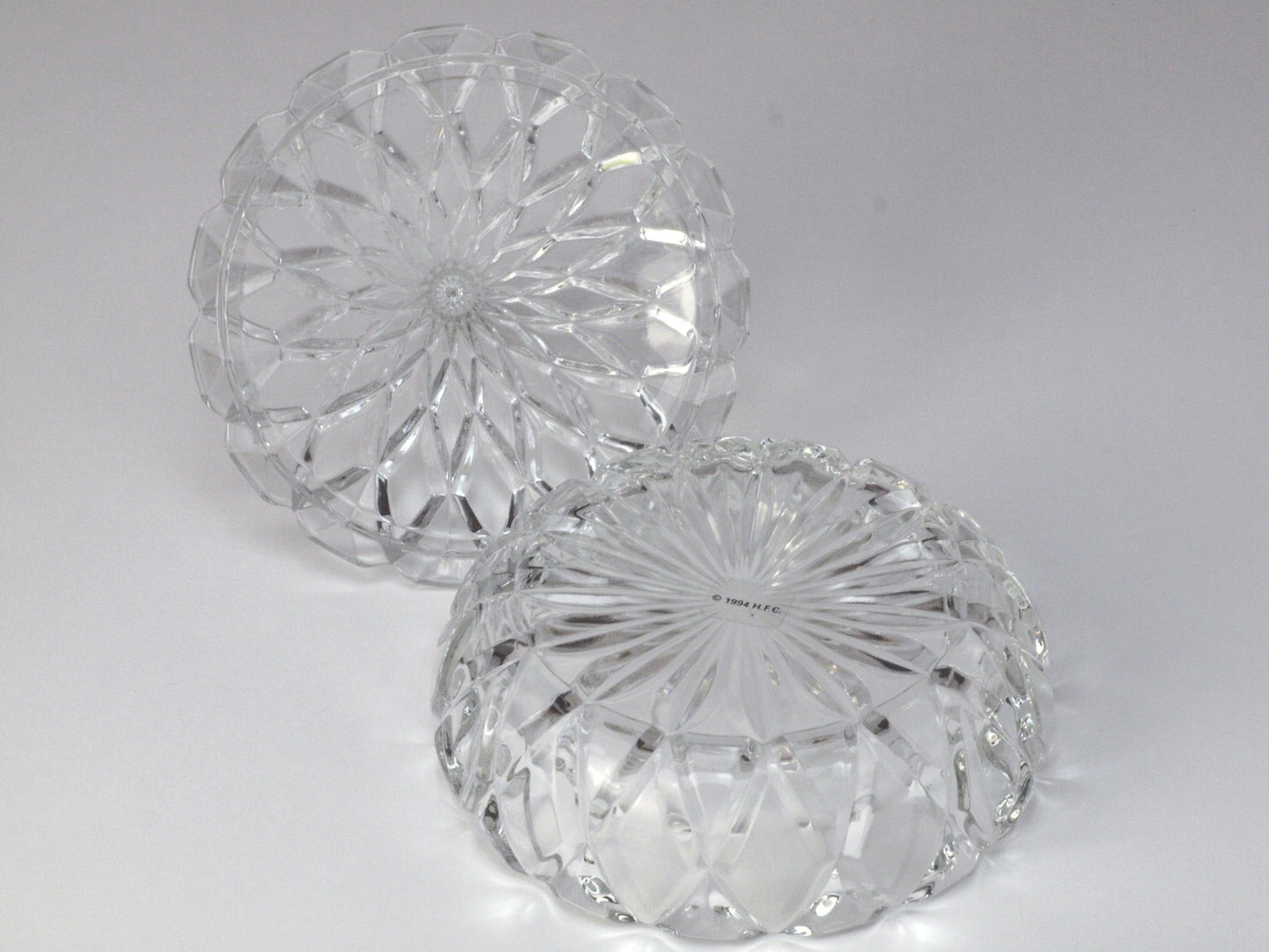 Crystal Covered Candy Dish - Vintage