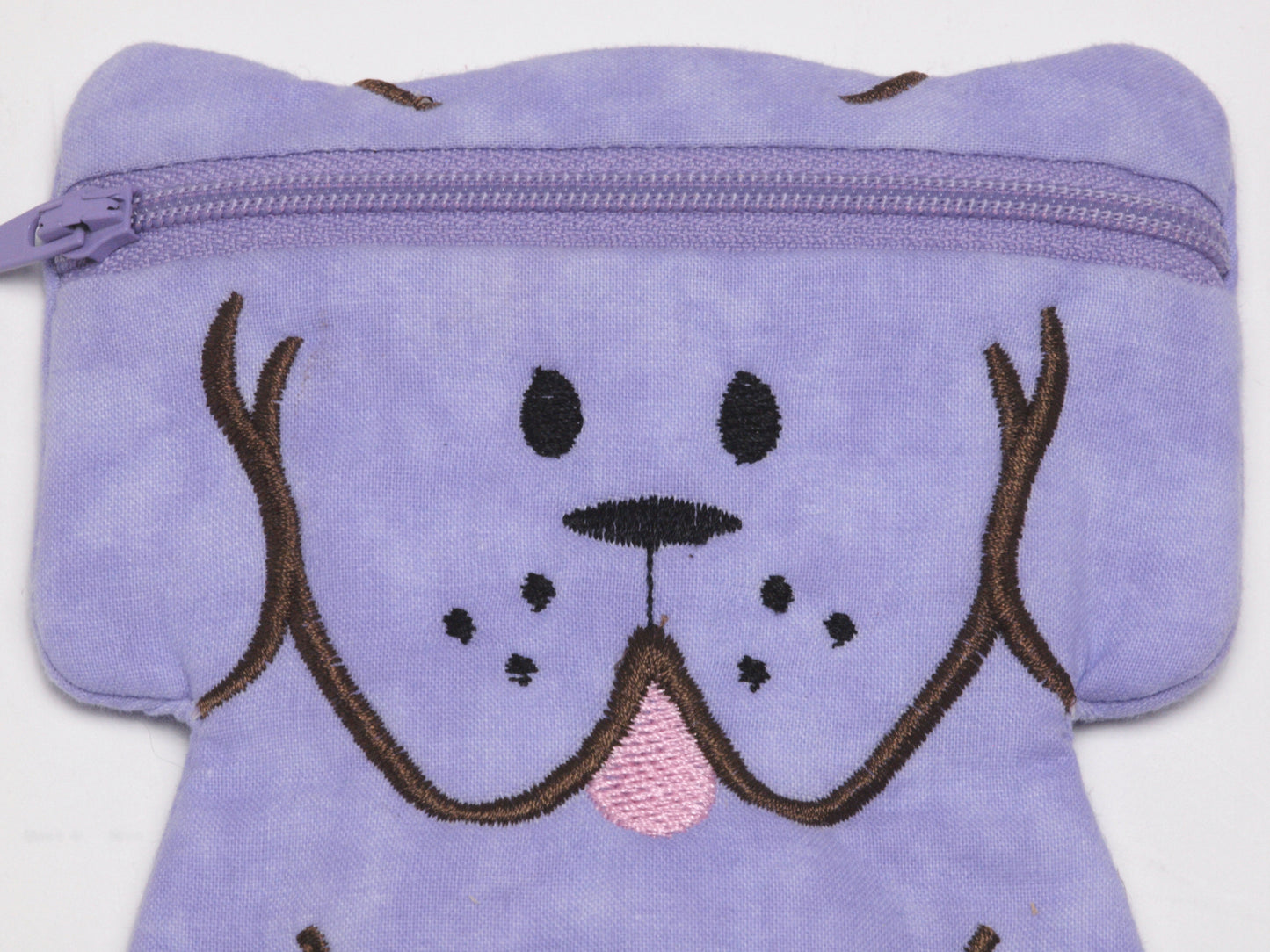 Embroidered Dog Fabric Case