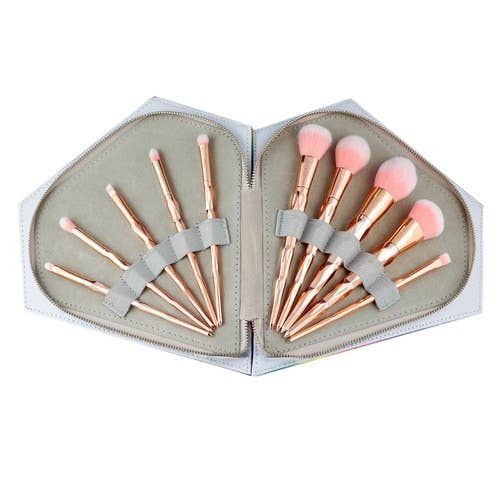 StinaFace - Diamond Rainbow Rose Gold Brush Set