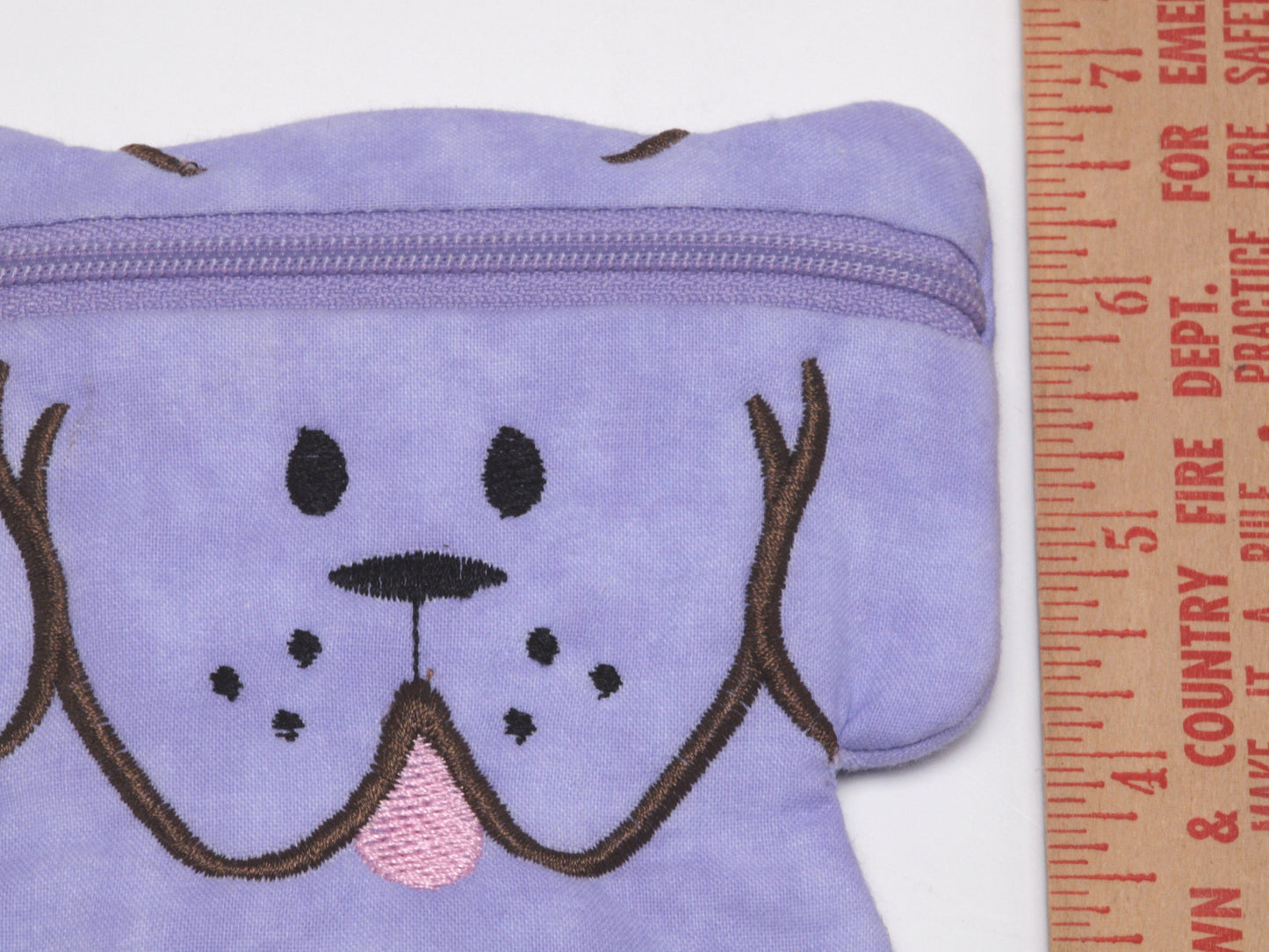 Embroidered Dog Fabric Case