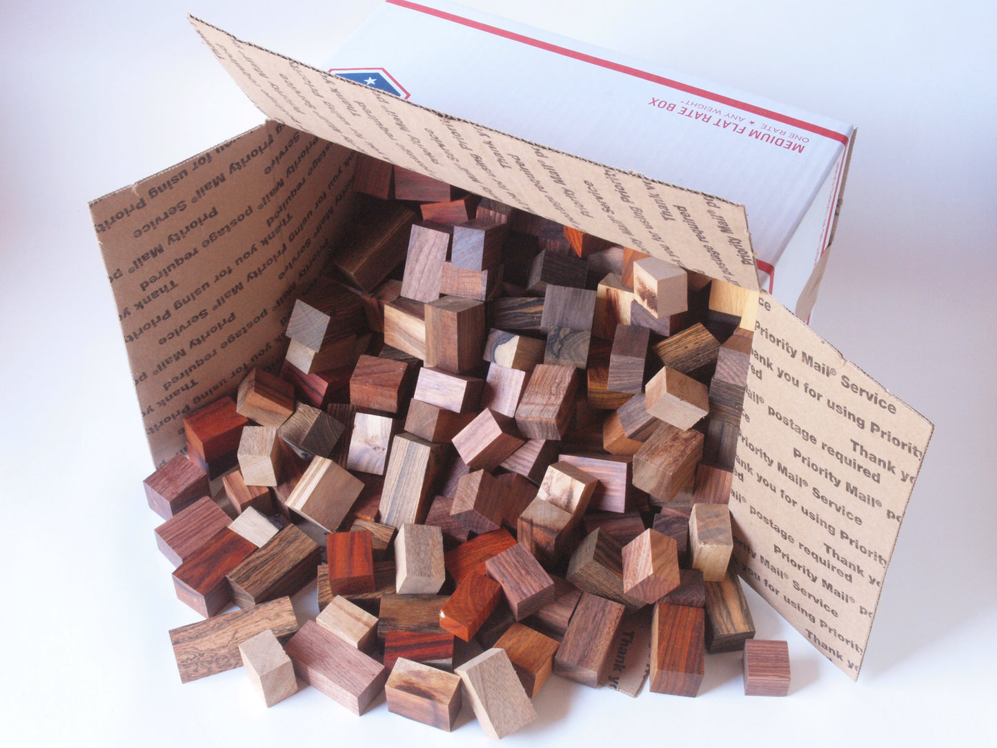 Exotic Wood Scraps - 250pc.  Mix