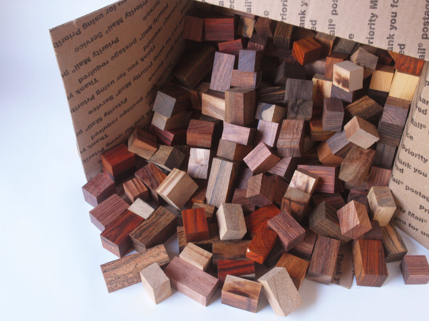 Exotic Wood Scraps - 250pc.  Mix