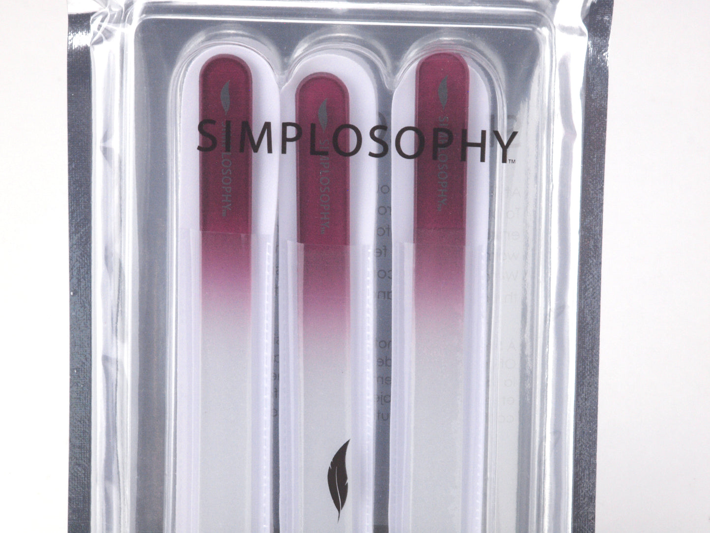 SIMPLOSOPHY Set of 3 Etched Glass Nail Files